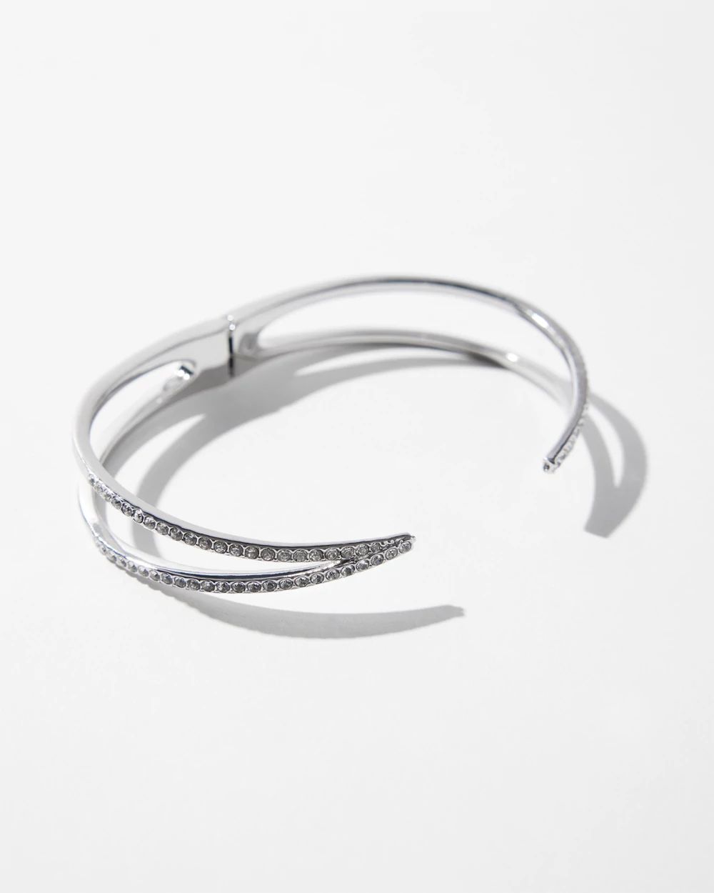 Silver Criss-Cross Hinge Bracelet | White House Black Market Silver Criss-Cross Hinge Bracelet | White House Black Market